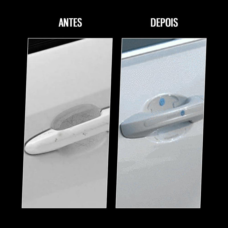 HandSticker Adesivo Protetor de Maçaneta Automotivo Silicone antes e depois