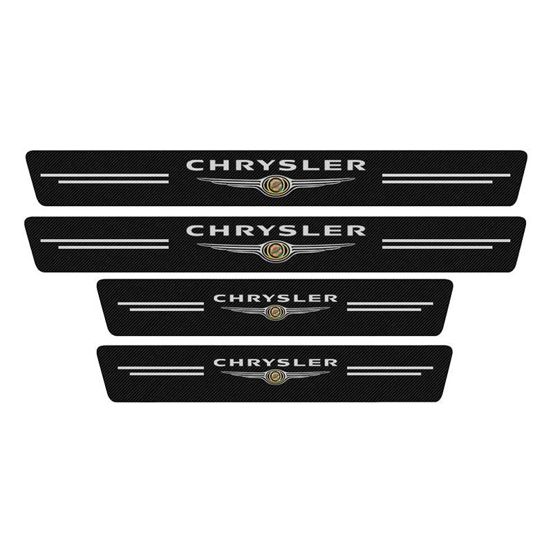 Protetor de Soleira Anti-risco Carbono Premium Chrysler - 4 Pçs