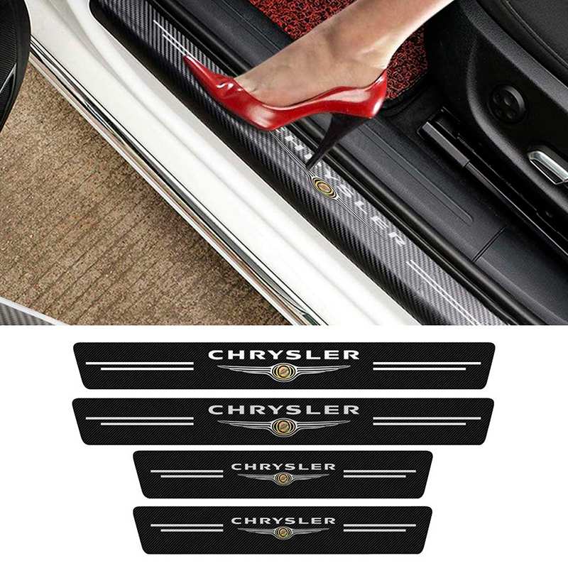 Protetor de Soleira Anti-risco Carbono Premium Chrysler - 4 Pçs