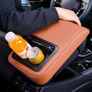 Almofada de apoio de braço para carro 2 em 1 com porta-copos Universal