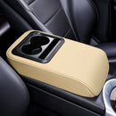 Almofada de apoio de braço para carro 2 em 1 com porta-copos Universal