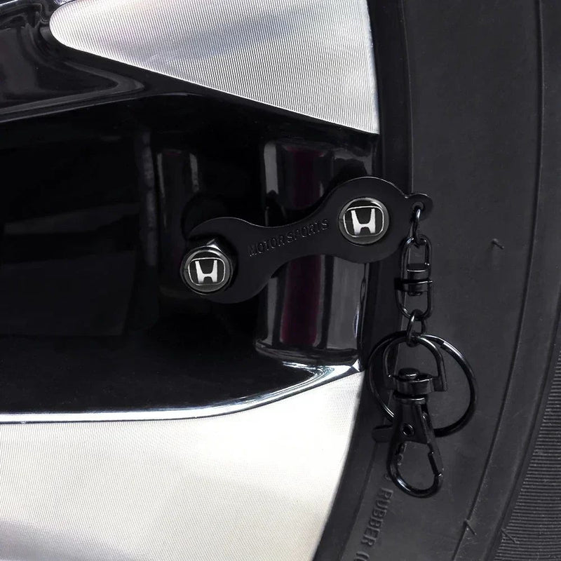 Tampas de Válvula com Chaveiro Club do Auto - Honda – 4 peças