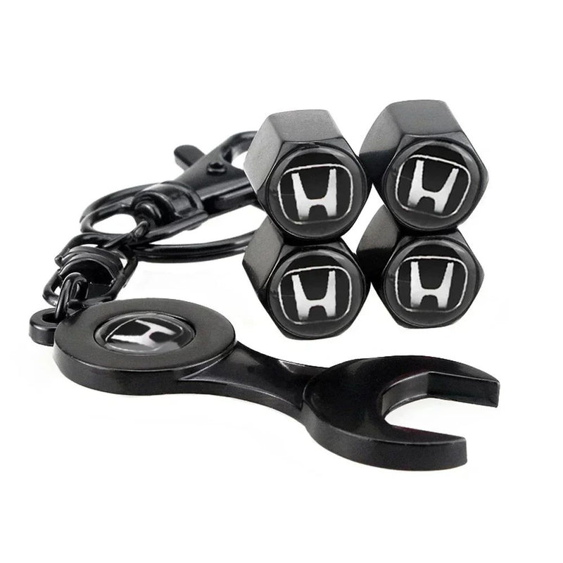 Tampas de Válvula com Chaveiro Club do Auto - Honda – 4 peças