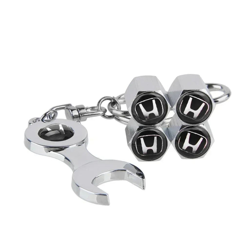 Tampas de Válvula com Chaveiro Club do Auto - Honda – 4 peças
