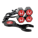 Tampas de Válvula com Chaveiro Club do Auto - Honda – 4 peças